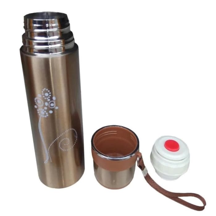 FM - Botol Minum Thermos Vacuum Flask 500 ml Stainless Metalik