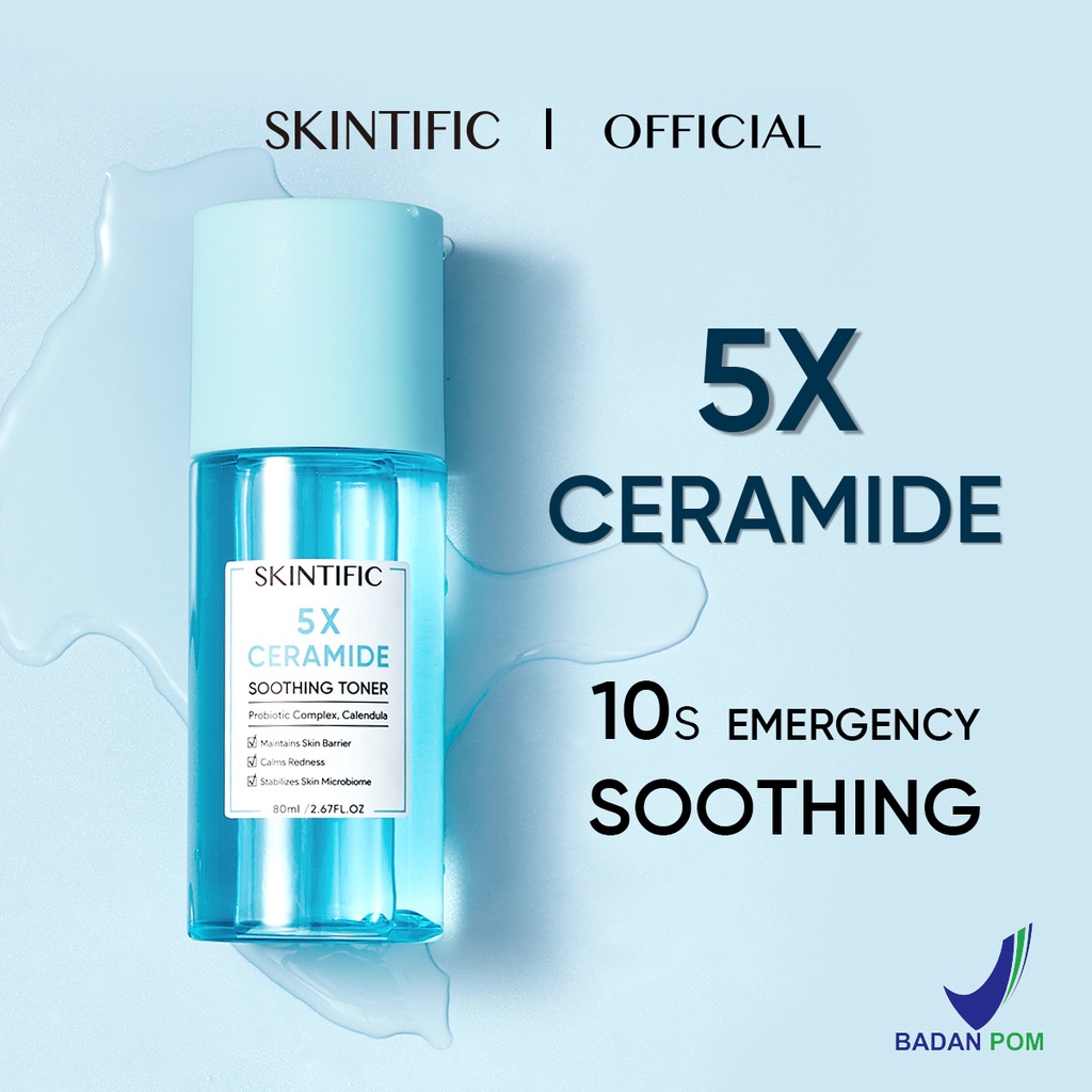 SKINTIFIC - 5X Ceramide Soothing Toner Skin Barrier Repair Toner with Calendula for All Skin Types 80ml