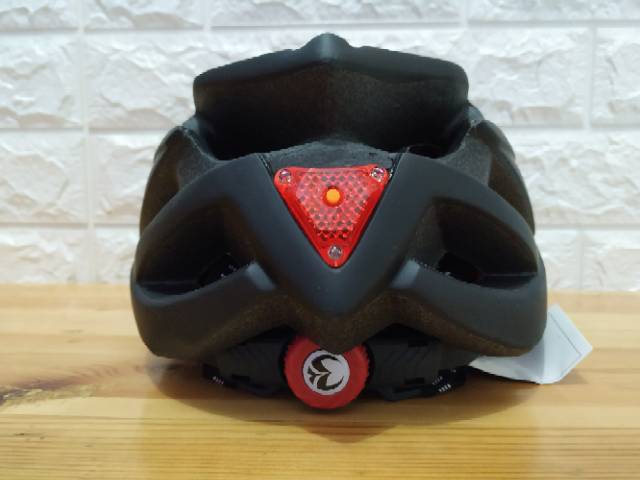 Helm Sepeda EPS Foam PVC Shell LED Safety Light - XK07 - Black