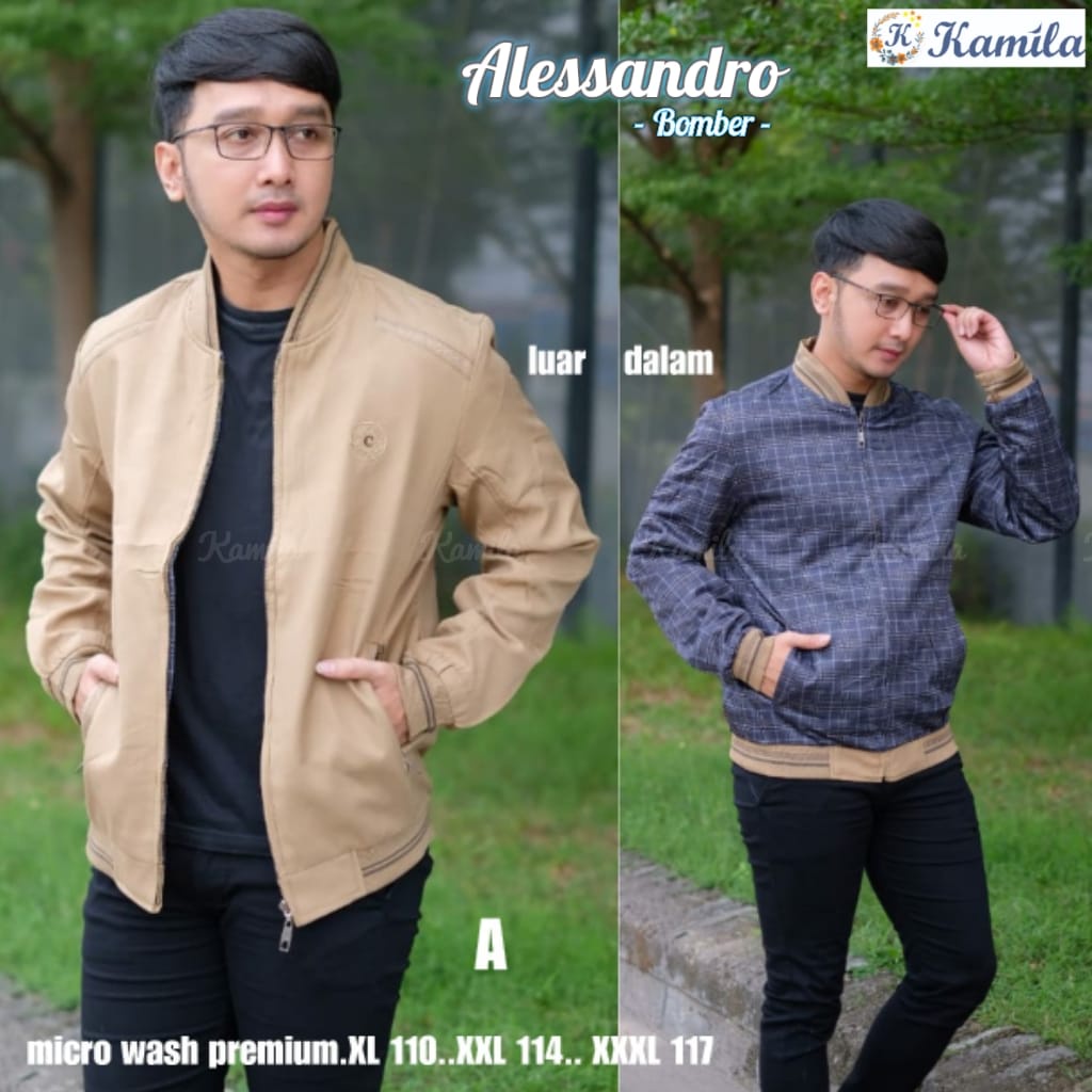 alessandro jaket jacket bomber boomber pria cowok cowo anak laki laki dewasa coach resleting distro 