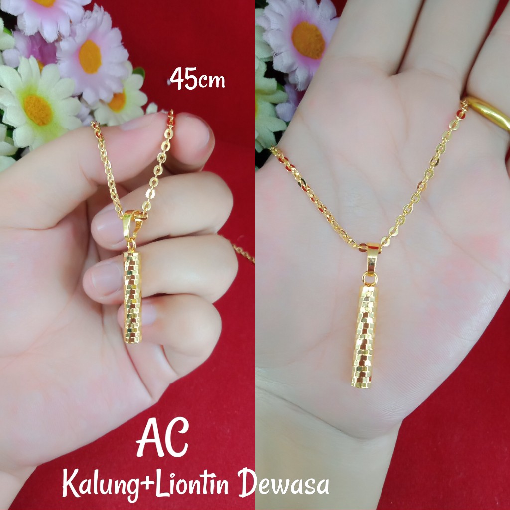 Kalung Liontin Bambu Kuning 24k