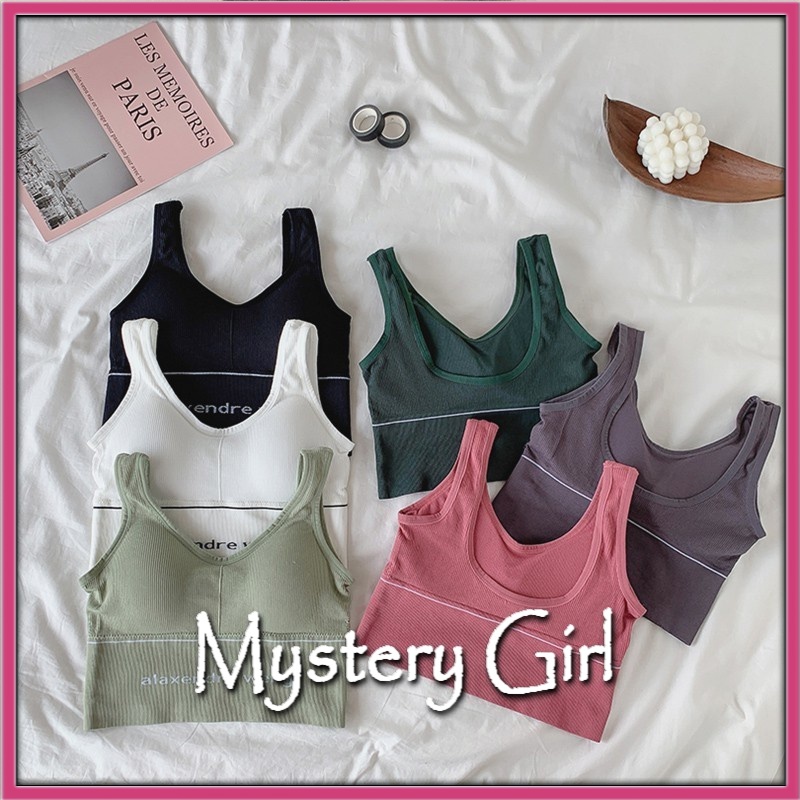 Mysterygirl - Bra Sport Bra Remaja Bra Kawat Pakaian Dalam Wanita Fitness Pakaian Olahraga OutdoorSeksi Yoga Gym