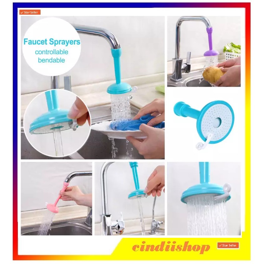 Sambungan Kran Wastafel Elastis Shower Water Kran Air