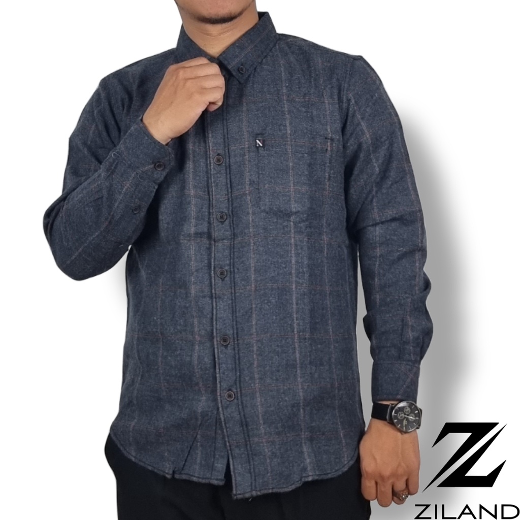 Kemeja Flanel Pria Lengan Panjang Bahan High Quality 002