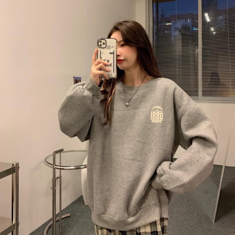 (S - 6XL) Sweater Korean BIGSIZE Urban Style 1888 University LLCOCOLA Oversize Jumbo Sweatshirt Harajuku Yellow Gray Abu mUda Misty Unisex