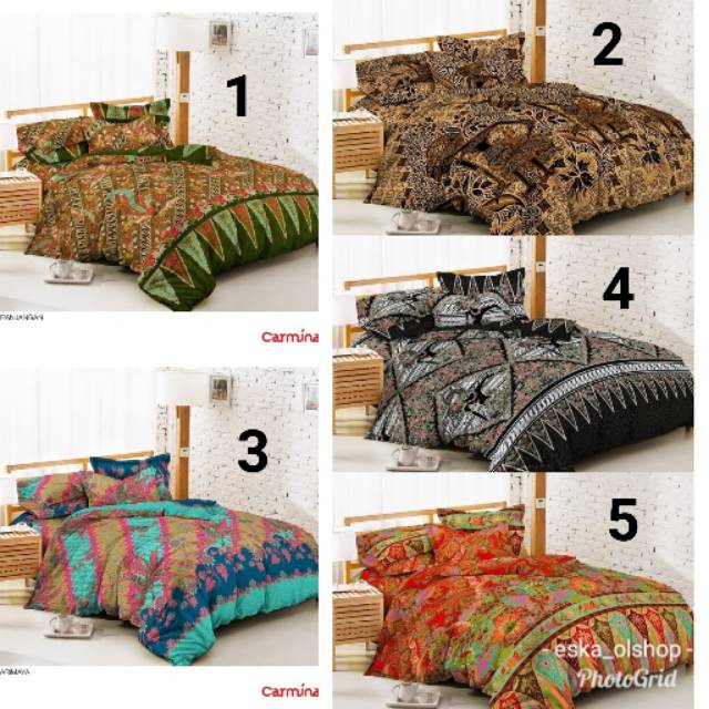 Sprei Batik Carmina ukuran 180x200/King/no 1 motif terbaru