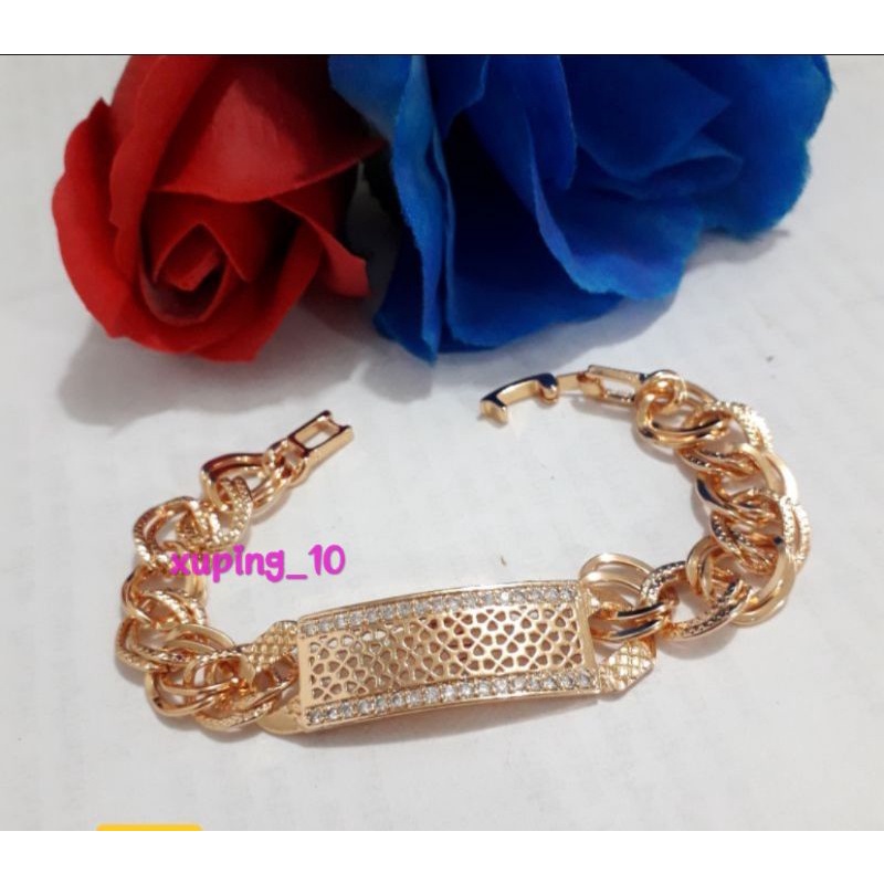 Gelang rantai tangan gold permata dewasa xuping.