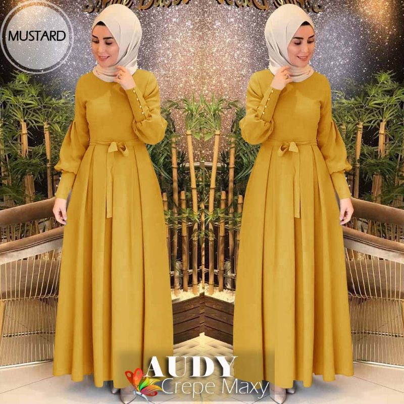 MAXY AUDY, MOSCREPE, GAMIS HIJAB MUSLIM, MAXY DRESS