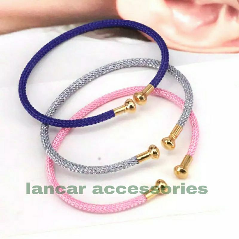 COD✅ Bahan Gelang Emas Gelang Tali Kawat Anti Air Waterproof Untuk Charm Liontin Huruf Emas