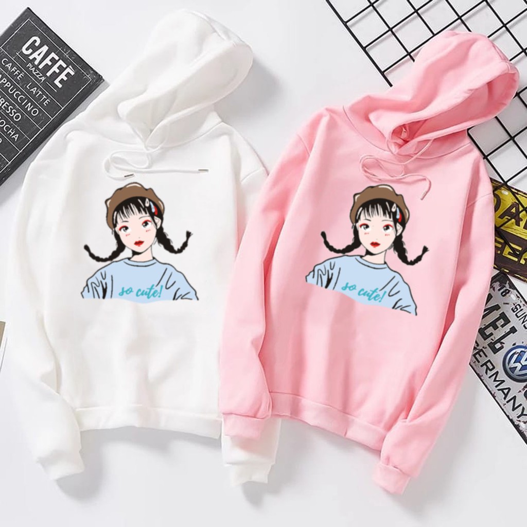 Sweater Hoodie Murah Wanita / Sweater Hoodie SO CUTE