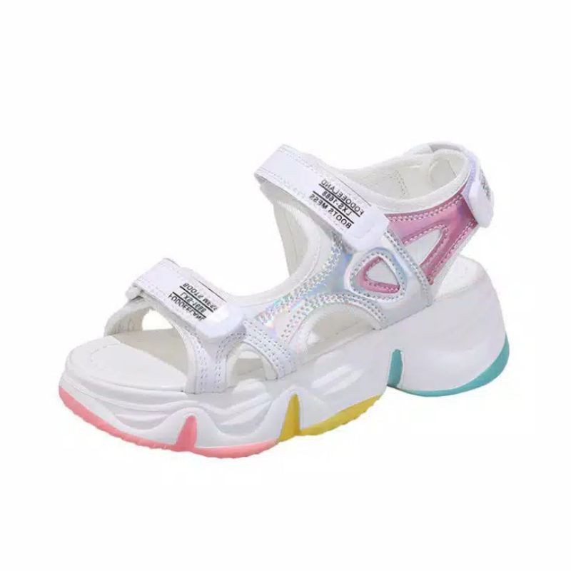 RK Collection - Sandal Wanita Imprt Berhologram Korea style Bd27-7