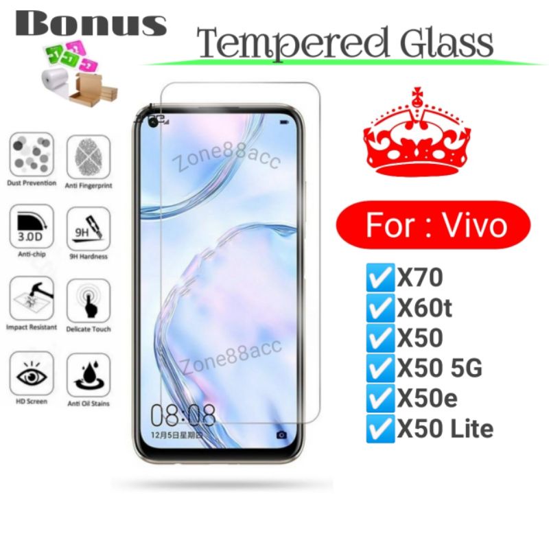 Antigores Tempered Glass Screen Guard protector Vivo X70 X60 T X60T X50 X50e X50lite  e Lite TG Bening Antiblue Spy Blue light Full Garskin Lensa Lens Pelindung Layar 9D