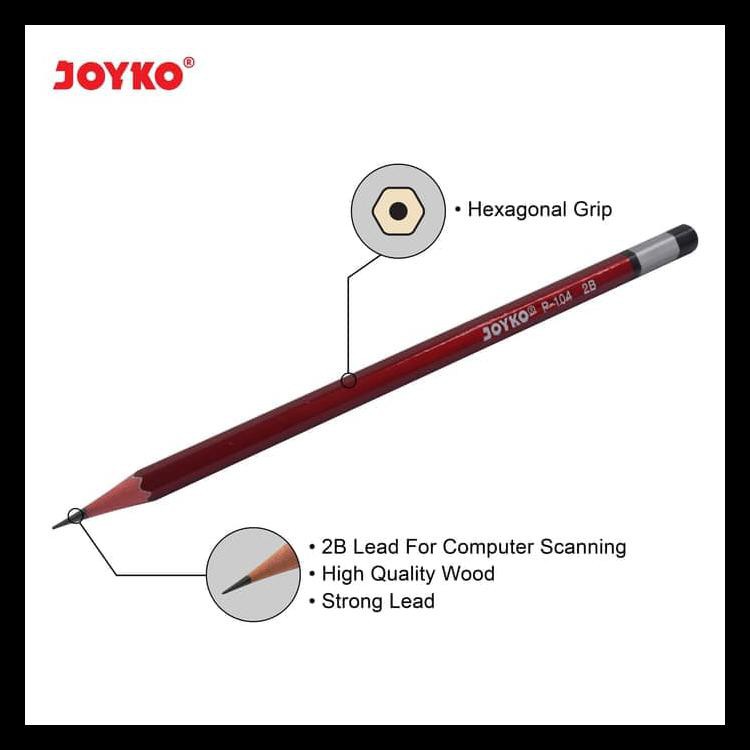 

Pencil / Pensil Joyko P-104 / 2B / Metallic / 1 Box 12 Pcs Special