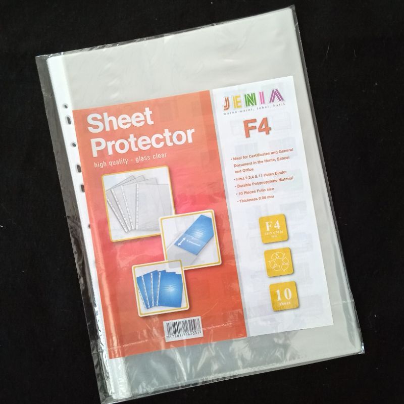 

Sheet Protector F4 Jenia (Isi 10 lembar)