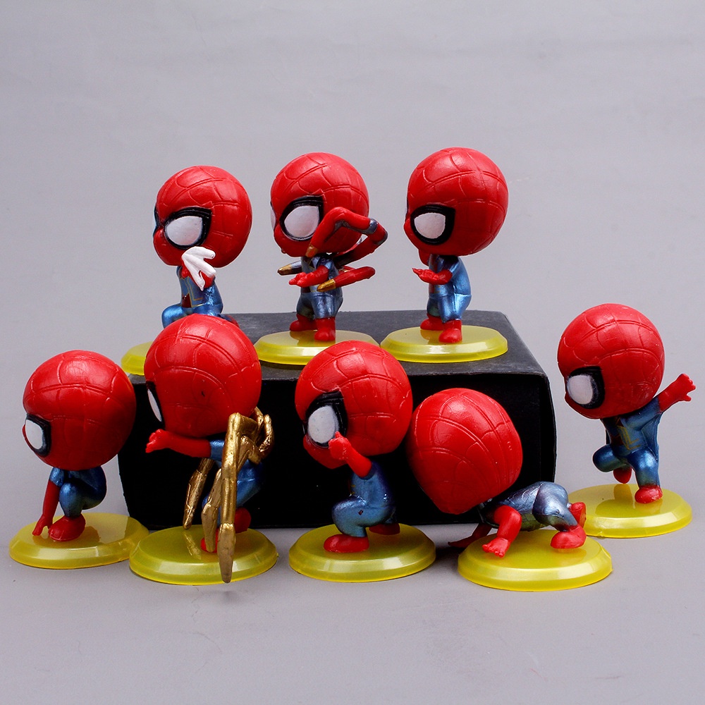 8pcs action figure Spiderman Untuk Dekorasi Kue