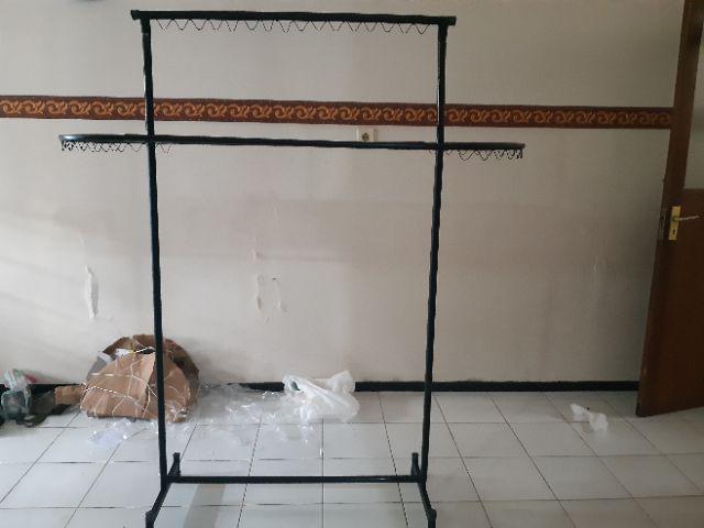 Jemuran Pakaian Baju Gantungan Handuk Hanger Standing Display Murah Bisa Bongkar Pasang