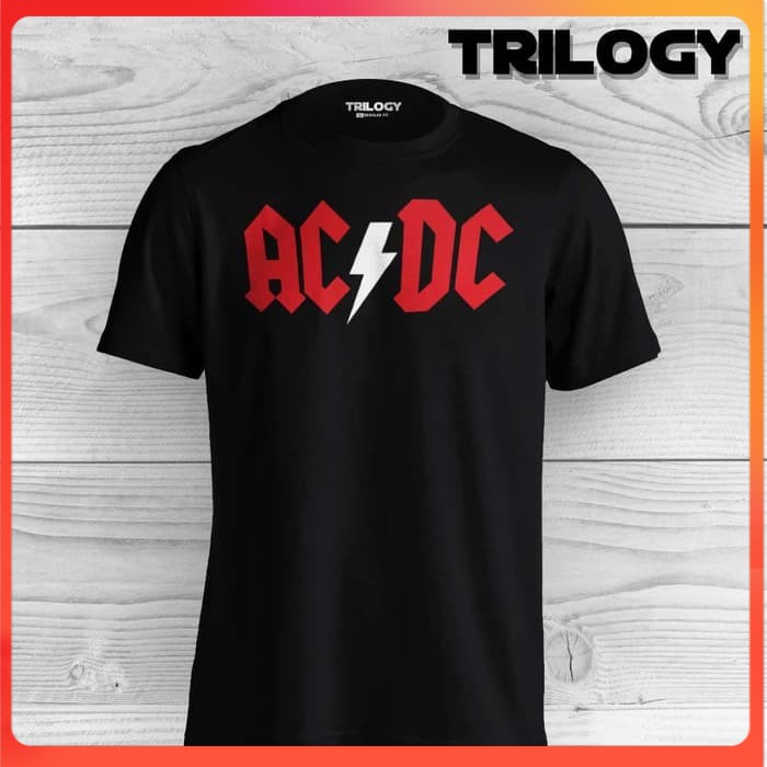 Kaos Baju tshirt Kaos Premium Brand  Music AC DC Logo T-shirt Tshirt Branded Distro