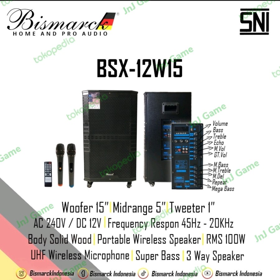 SPEAKER BISMARCK BSX-12W15