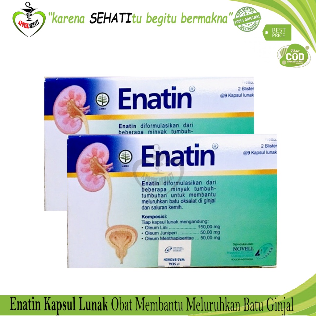 ENATIN BLISTER 9 KAPSUL OBAT HERBAL BATU GINJAL