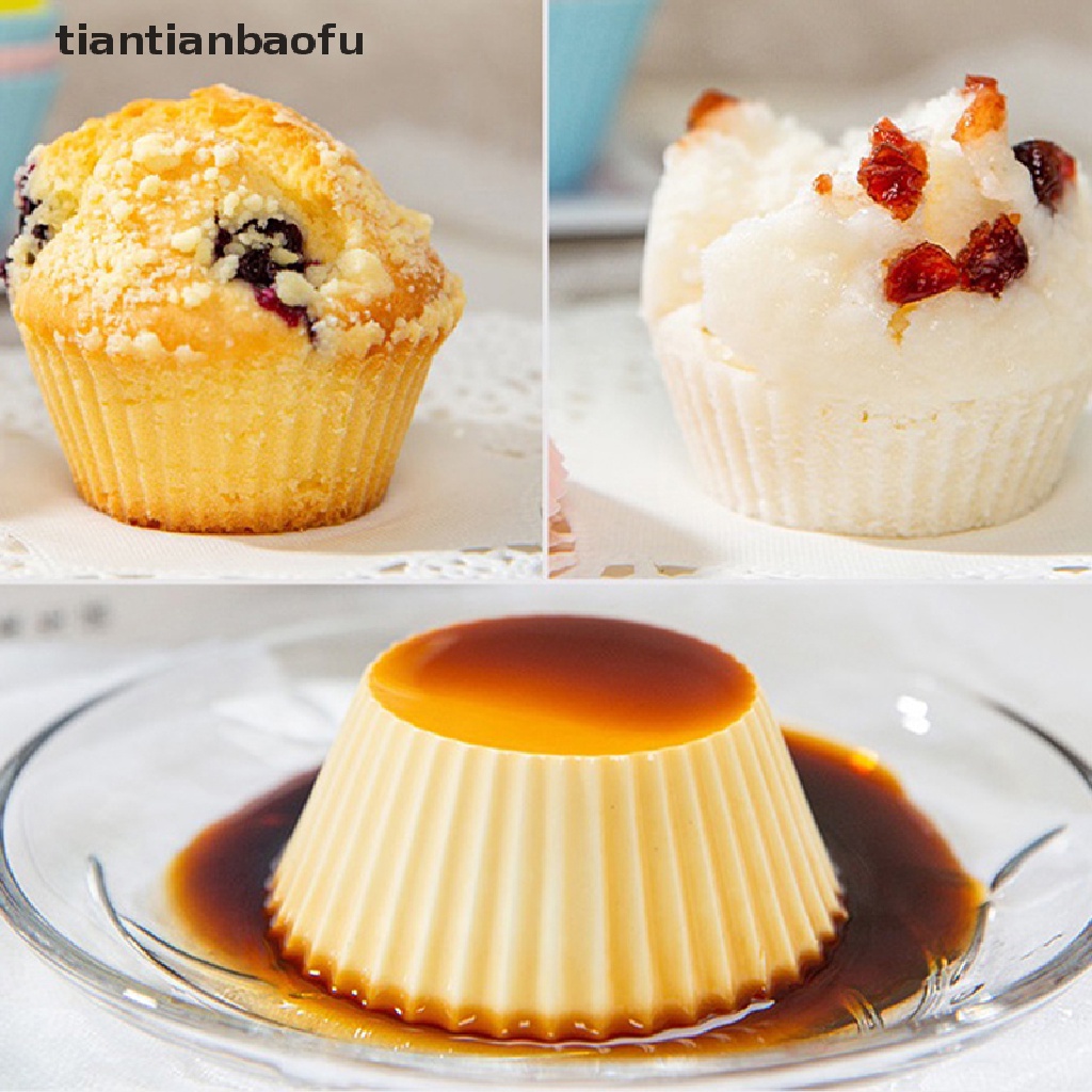 12 Pcs Cetakan Kue Muffin Pudding Bahan Silikon