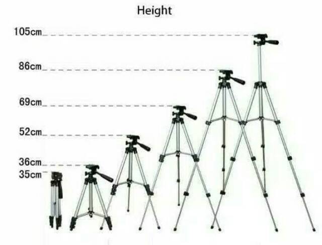 Tripod 3110 + Holder U Universal HP Tripod Kamera Camera Tripod Action