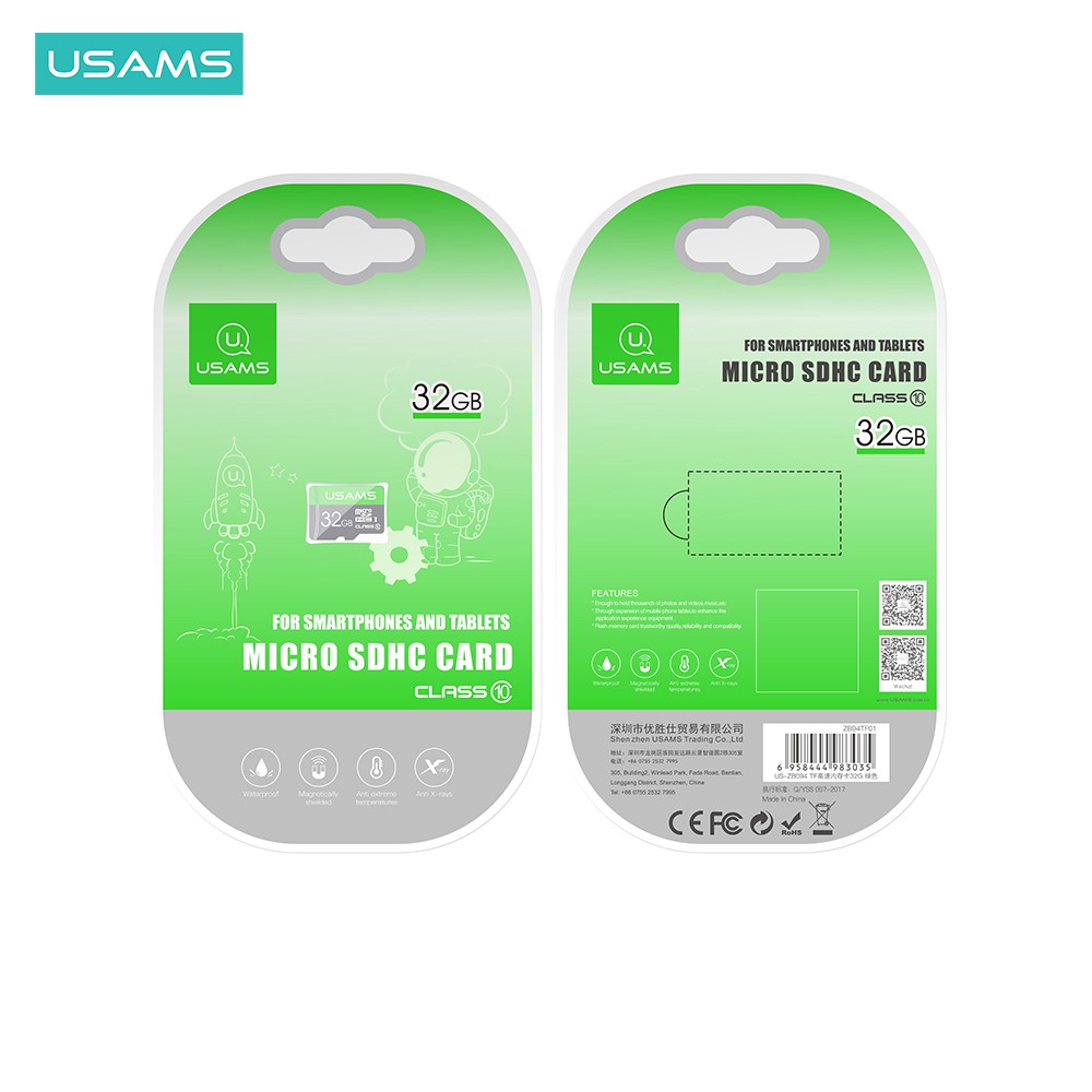 USAMS Memory Card MicroSD CLASS 10 4GB 8GB 16GB 32GB 64GB