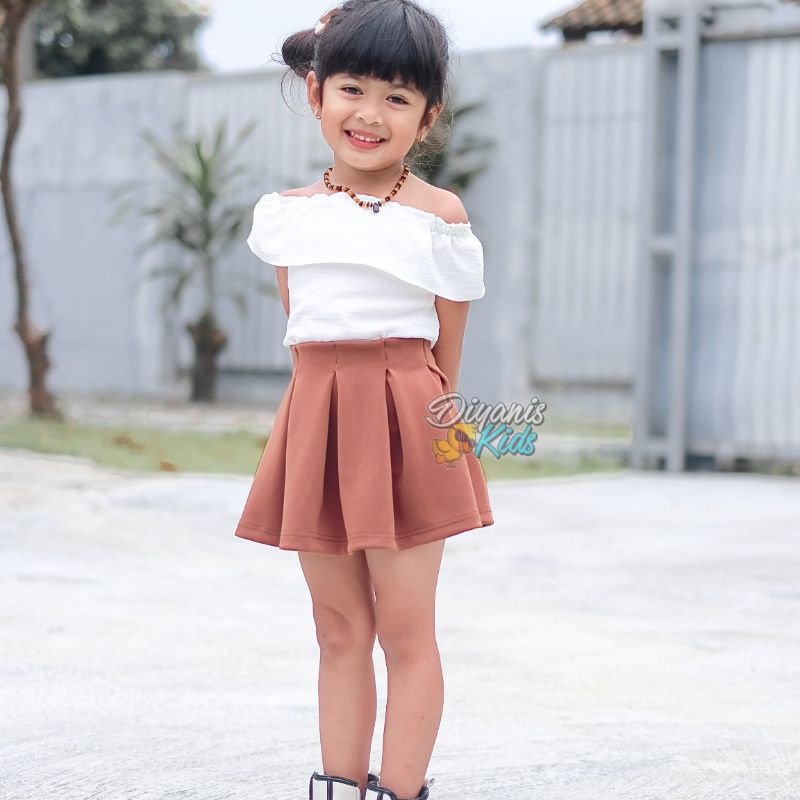 SET MAUDY-Setelan Rok Scuba dan Blouse Anak | Oneset anak perempuan