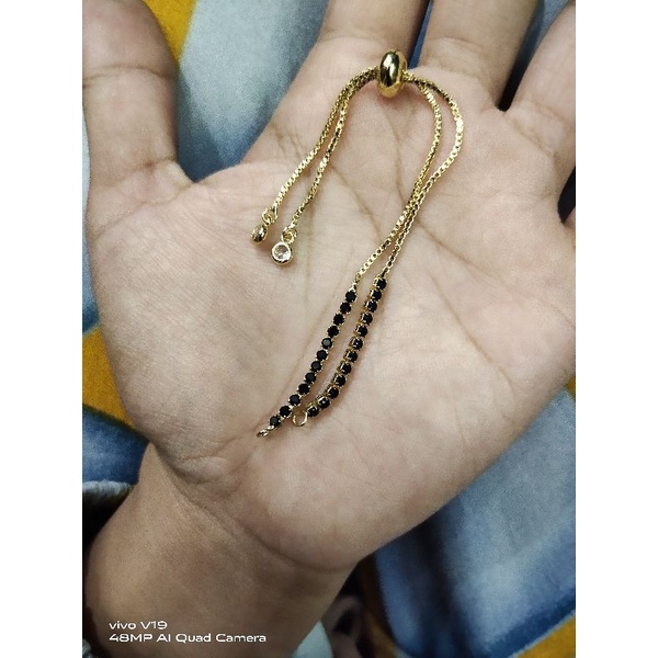 gelang tangan serut italy mata kotak / bulat