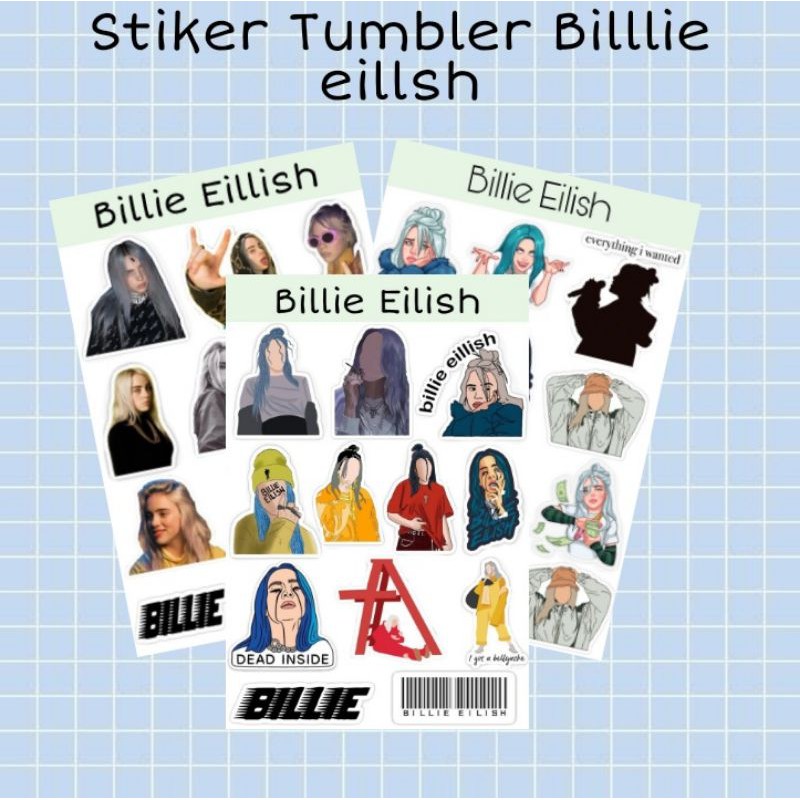 

Stiker Tumbler Billie Eillish / stiker DIY, Journal, Case hp, Laptop,Diary, Dll