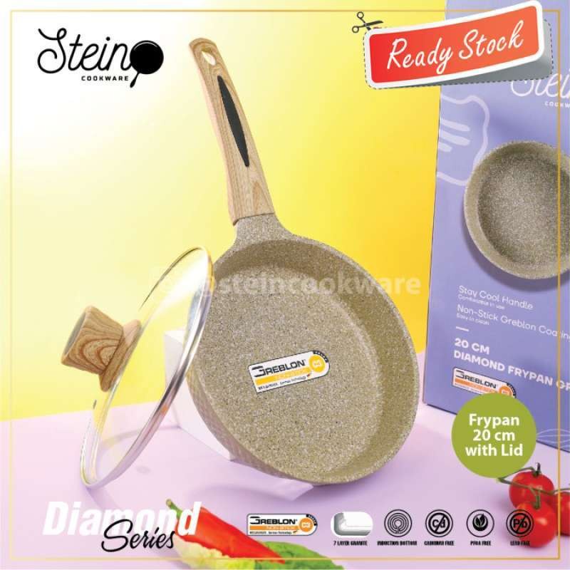 Stein Cookware Stein Fry Pan 20 cm Wajan Penggorengan Diamond Series