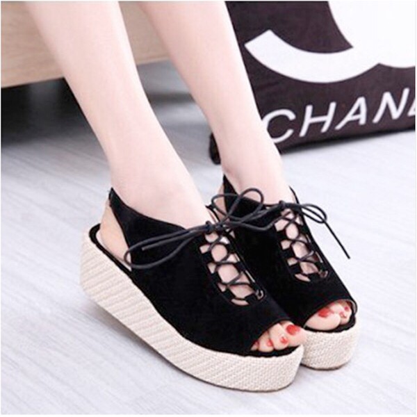 Cafana Wedges Wanita Tali SDW224