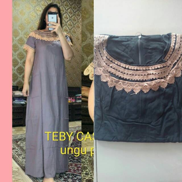 Daster teby casandra al size bahan santung super adem