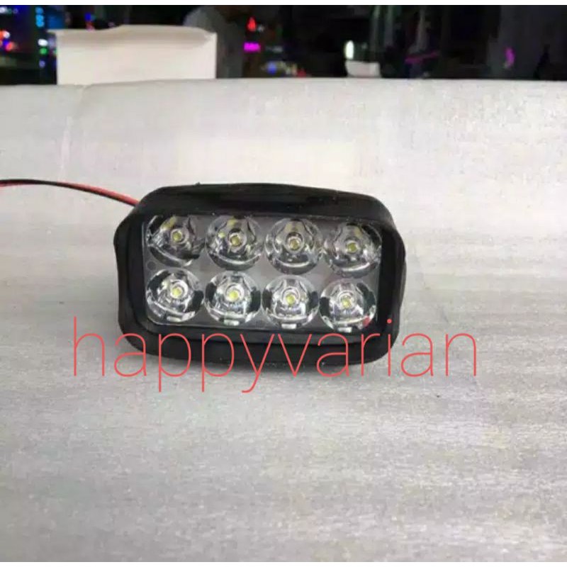 Lampu Tembak Led Bar 8 Led Motor Mobil 8 Watt Lampu tembak sorot LED bar 8led