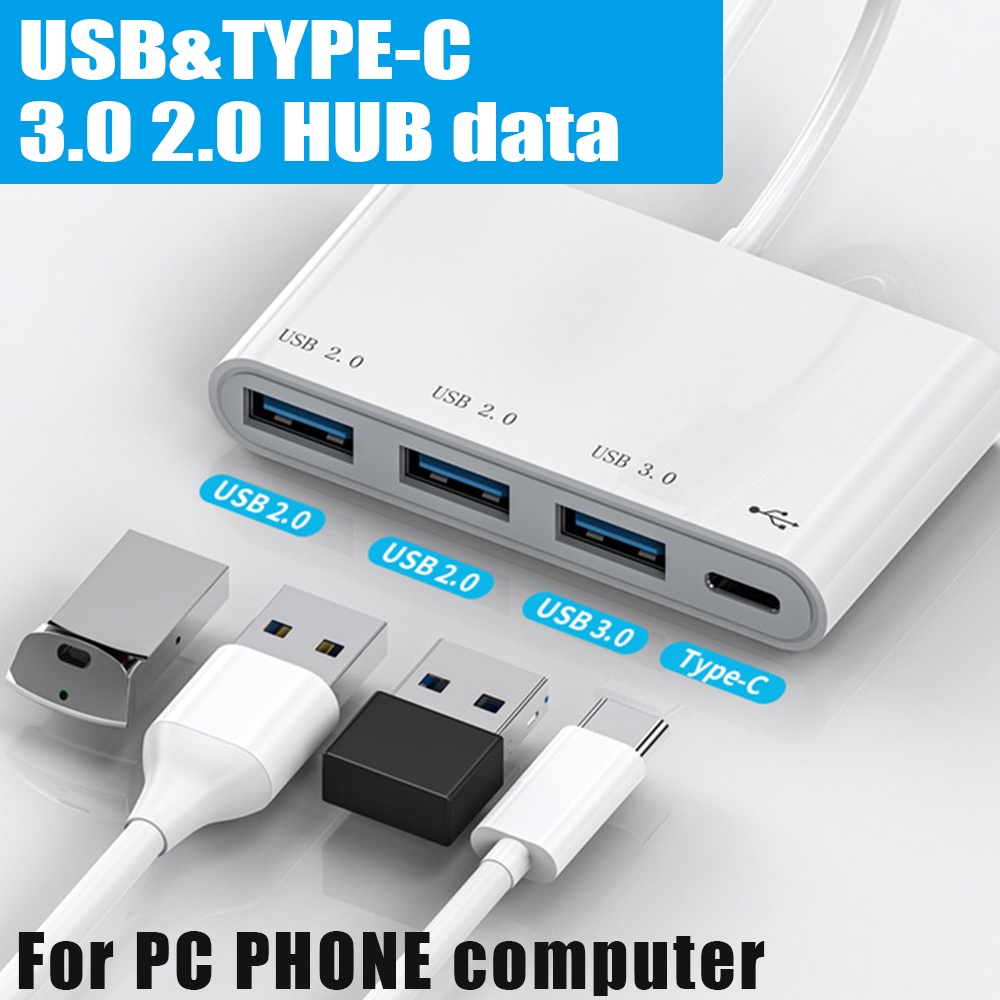 Actual 4in1 HUB Type C Port USB 3.0 High Speed Up to 5Gbps Free send type C OTG Laptop PC/Notebook/Computer