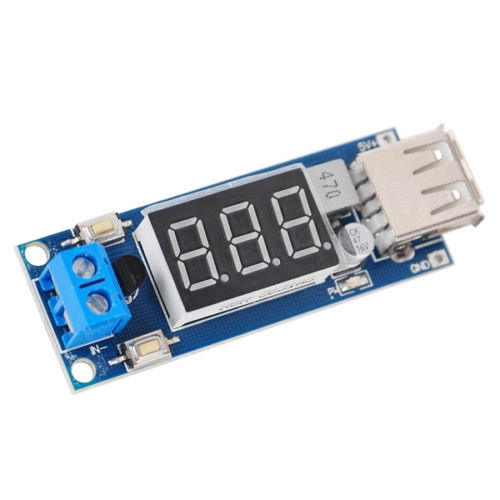 [IN STOCK/COD]DC 4.5-40V To 5V 2A USB Charger DC-DC Step-down Buck Converter Voltmeter Module