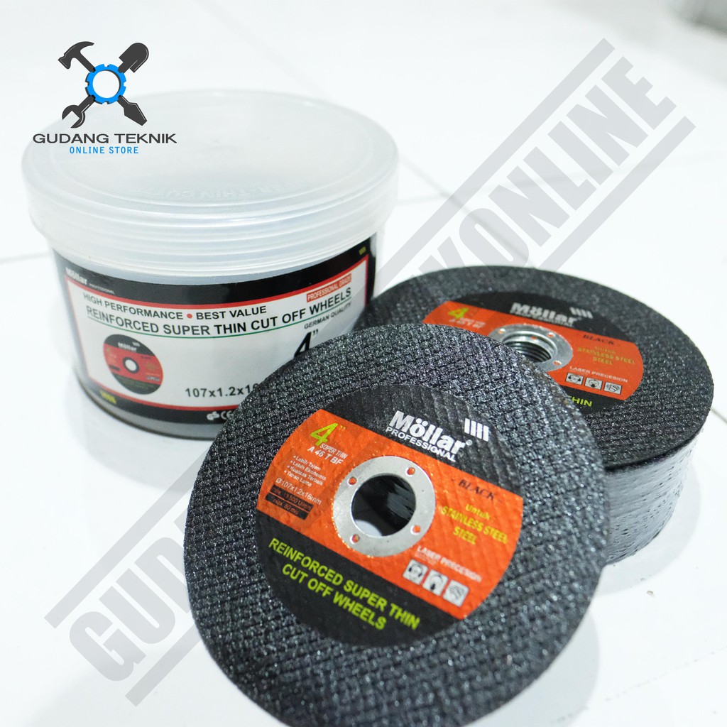 Batu Gerinda Potong 4&quot; HITAM MOLLAR / Cutting Wheel Besi Stainles 4 Inch / Batu Potong Gurinda MOLLAR