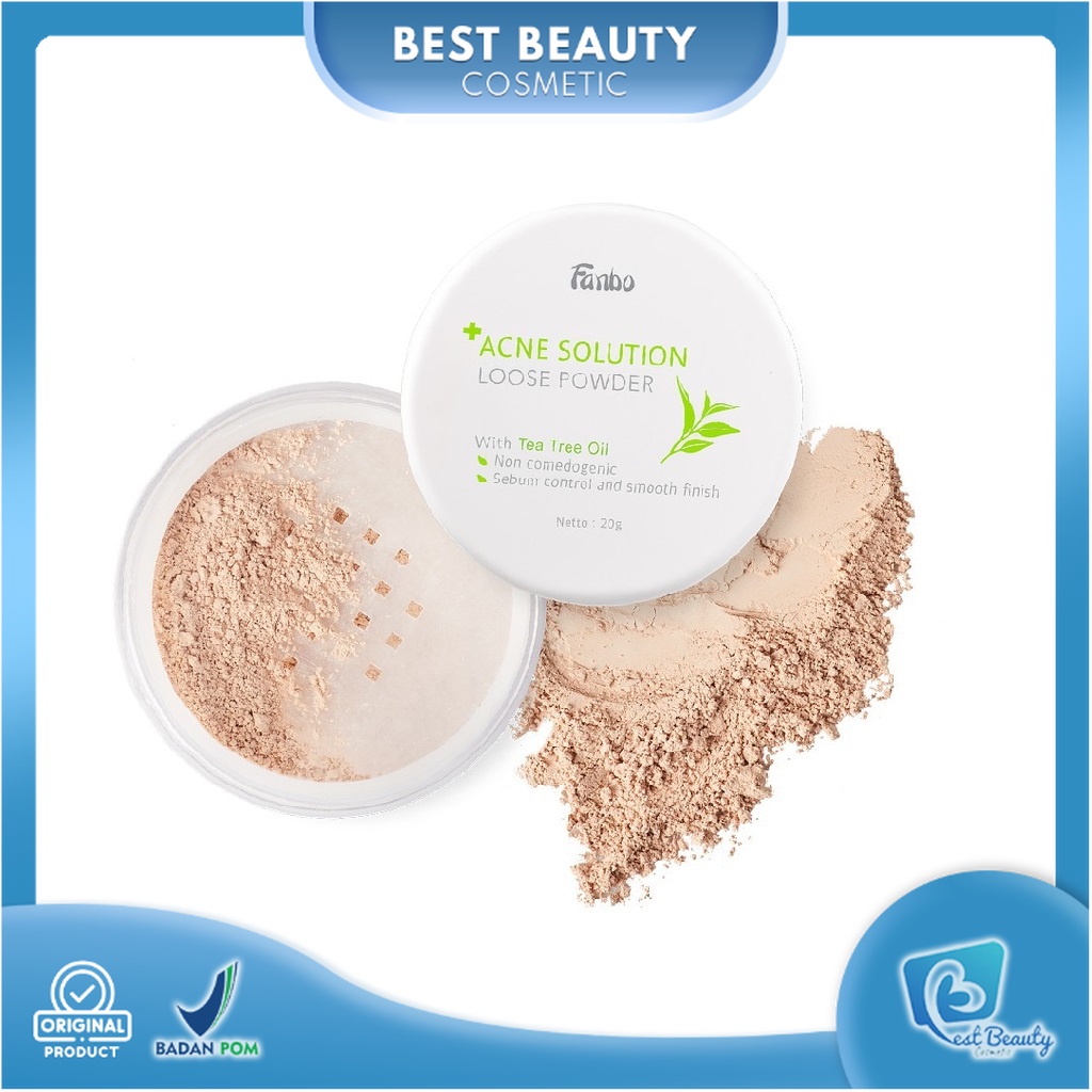 ★ BB ★ Fanbo Acne Solution Loose Powder 20gr-  Bedak tabur khusus untuk kulit berjerawat dan berminyak