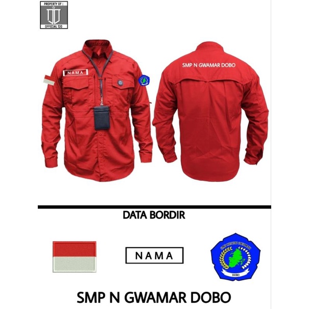 Kemeja rompi tactical plus bordir pria wanita / w-tac panjang / 511 panjang / kitanica / hexagon / rompi