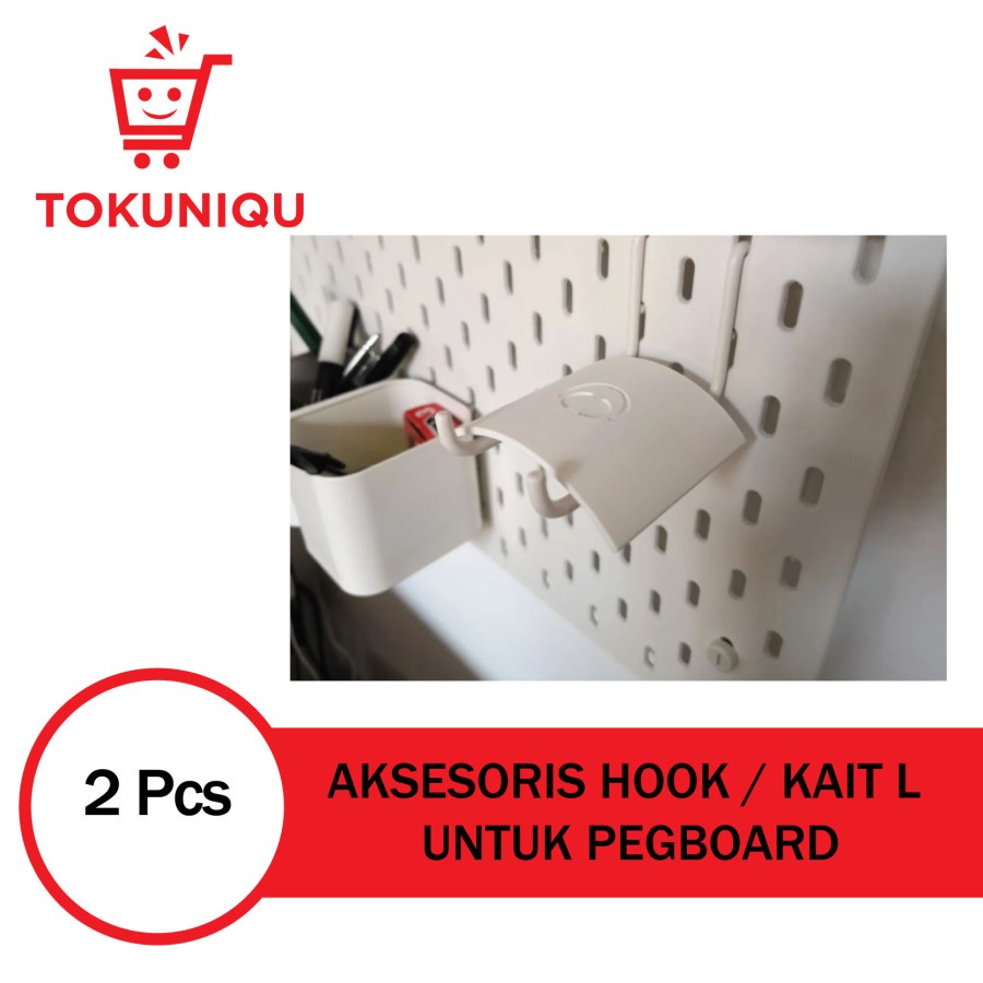 

Aksesoris Pengait Bentuk L Hook L Untuk Papan Pegboard SKDS 9,5 x 6 CM