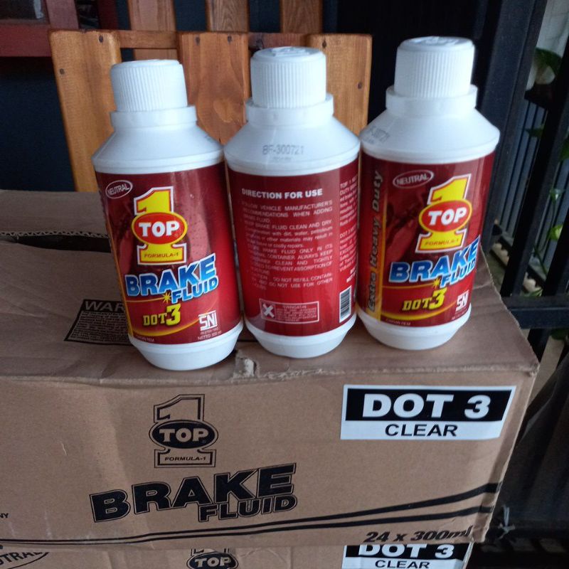 Brake fluid Top 1 Netral/ bening  300 ml Dot 3 minyak rem standar SNI original