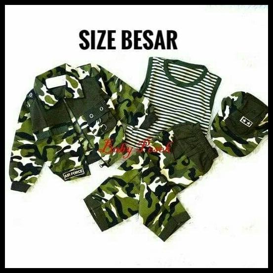 Baju Tentara Loreng Army Jaket Anak Laki-Laki Size Besar