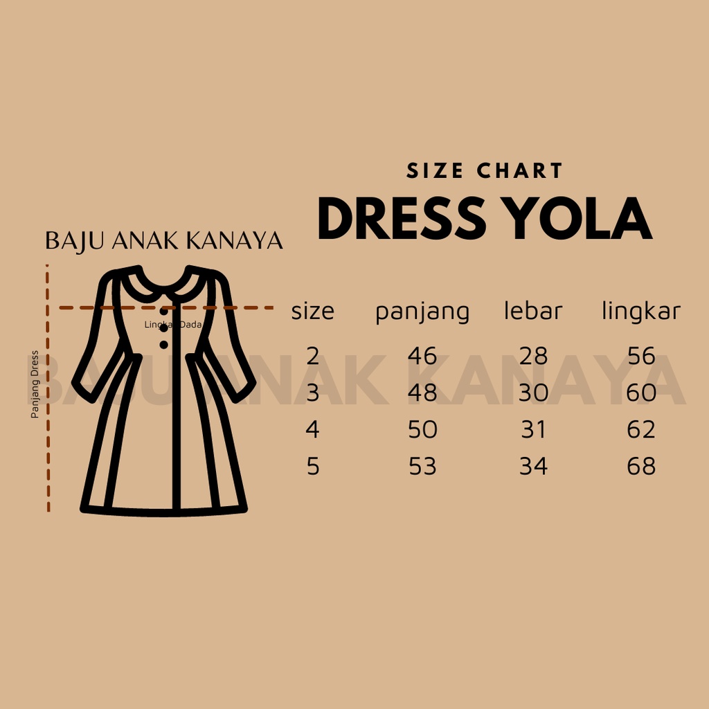 1-4TH DRESS ANAK YOLA DRESS ANAK PEREMPUAN DRESS ANAK PEREMPUAN