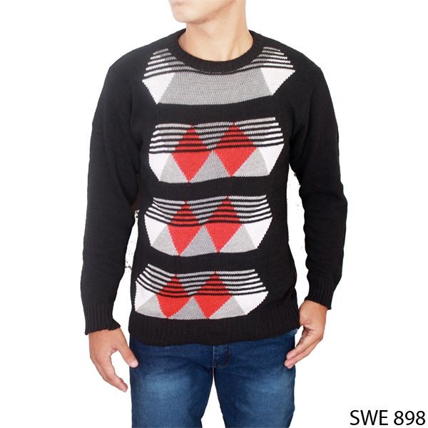 Sweater Pria Cardigan Rajut Hitam – SWE 898