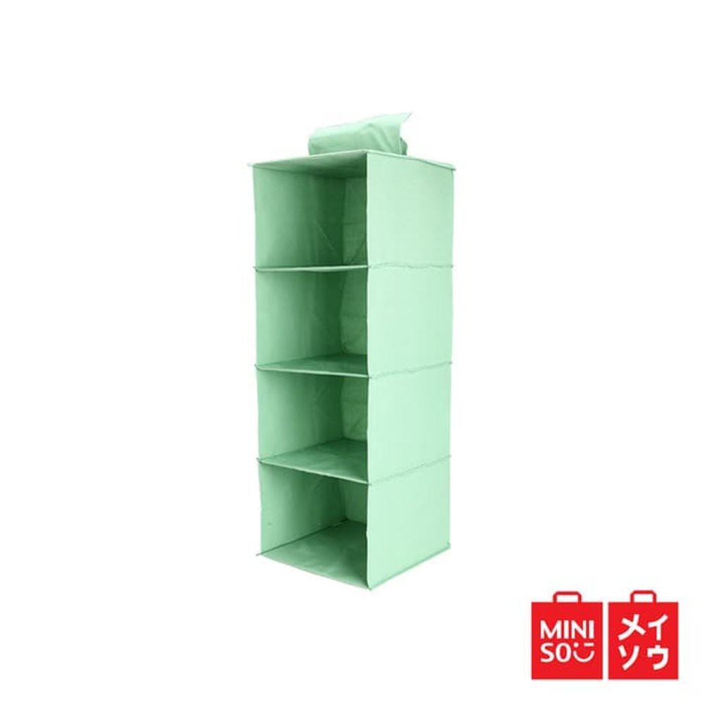 Rak Gantung Pakaian Miniso 4 Tingkat Tas Organizer Gantung Storage