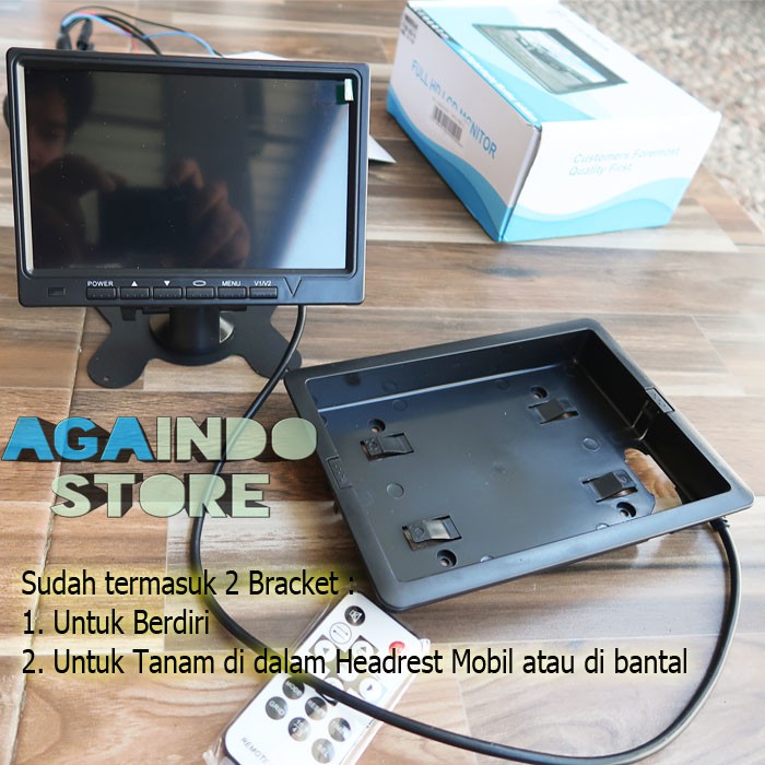 Headrest Monitor 7 Inch LCD TV ON DASH Mobil Head rest for DVD Kamera mundur VCD STB DLL