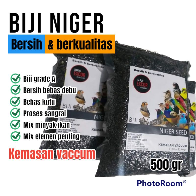 

Niger seed 500 gr pakan burung kenari red siskin finch lovebird excor