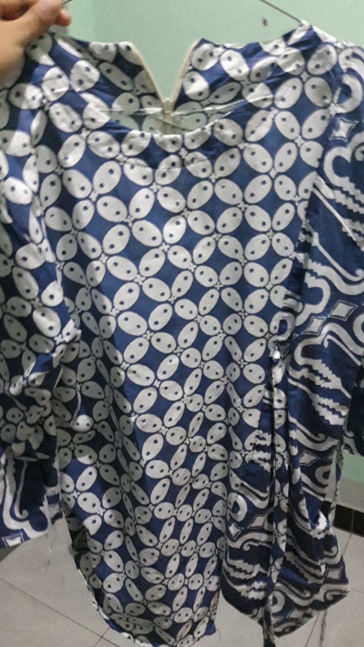 Tey-17 Batik Wanita Asj Sa Hrb026 Kenongo Kemeja Tosca Pendek