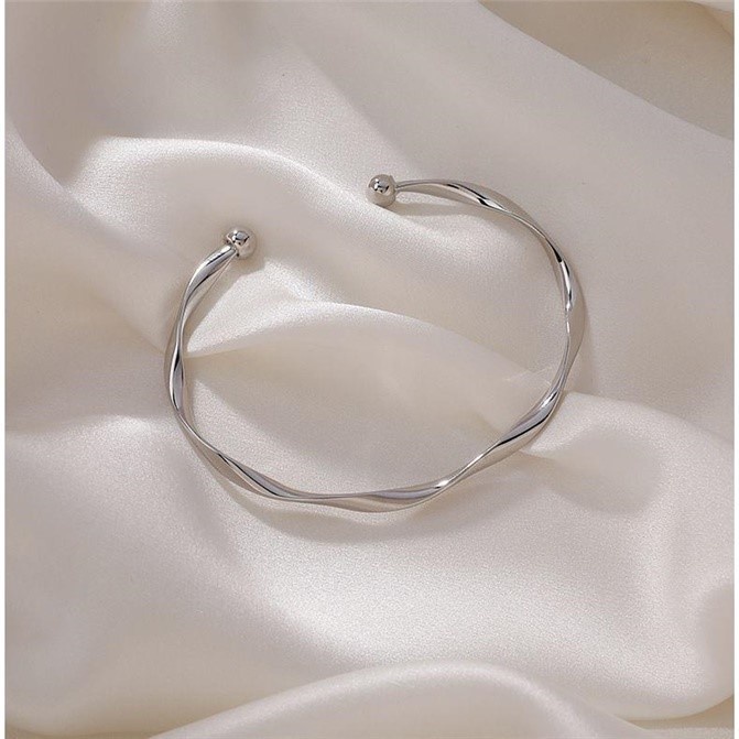 Gelang Tangan Wanita Desain Gelombang Asimetris Gaya Korea Untuk Musim Panas