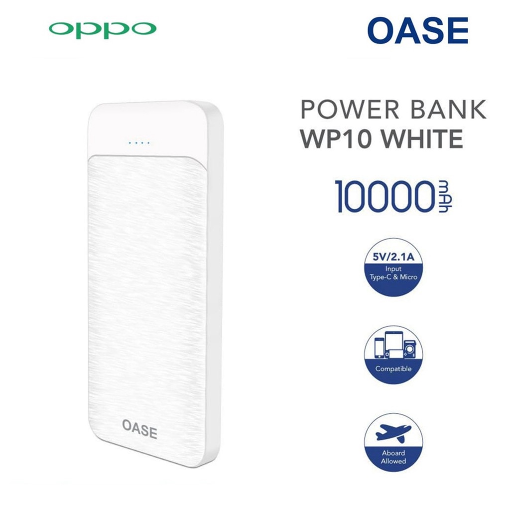 PowerBank Oppo Oase 10.000mah WP10 Original Oase 100% Bergaransi