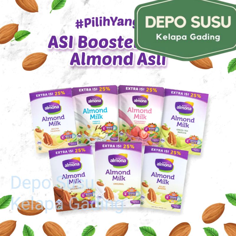 Almona 175gr Almond Milk Powder Barefood | Susu ASI Booster Bubuk 175